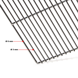 Griglia rettangolare per BBQ 67x40 cm In acciaio inox con manici Per grill a gas, a sfera ecc