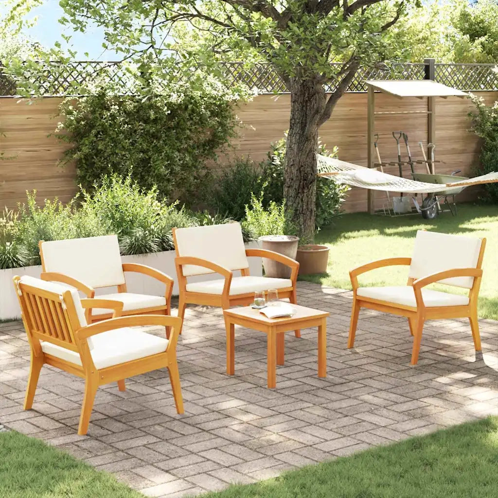 Set bistrot con cuscino 5 pcs Marrone Poliestere 3328619