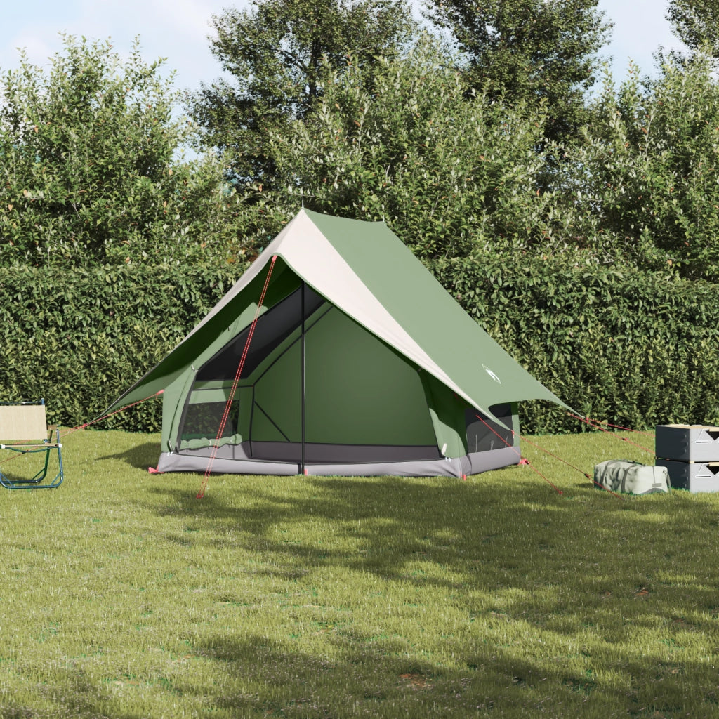 Tenda da Campeggio a Forma di A 3-Persone Verde Impermeabile