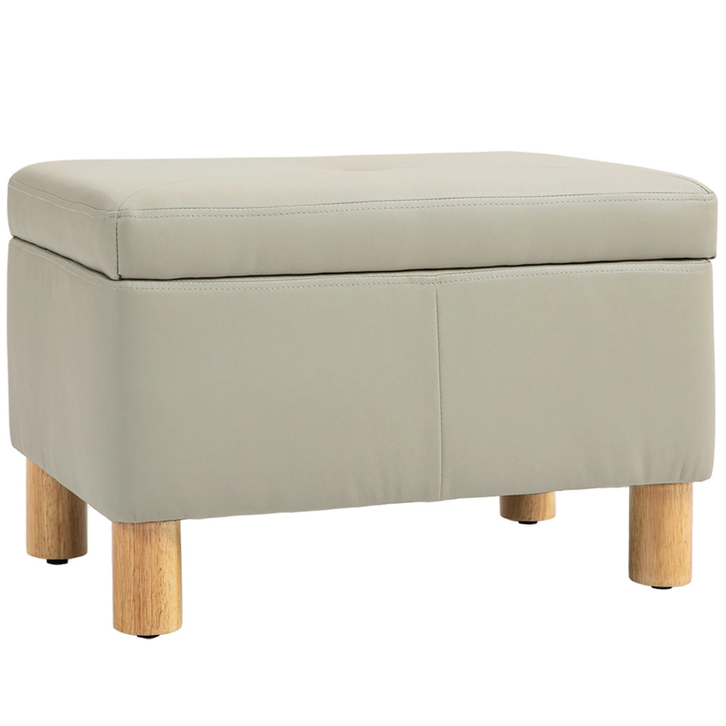Poltrona con contenitore ¨C Zephmum ¨C Grigio chiaro 60x38x40 cm