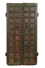 Biscottini Porta portone in legno massello e ferro da interno o da esterno vecchia e antica medievale scorrevole