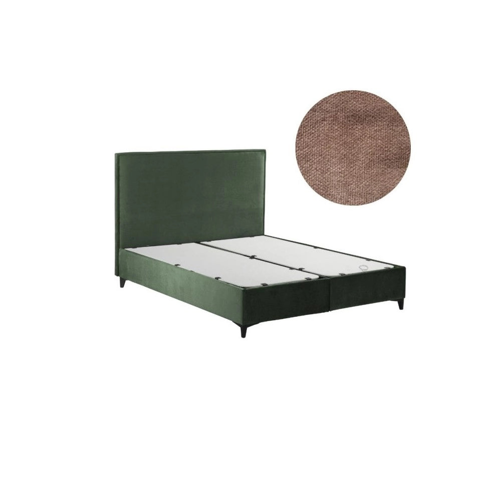 Letto matrimoniale contenitore in velluto tortora Frame – Eleganza e Funzionalità