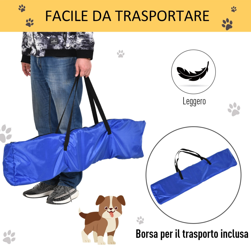 Set Agility per Cani 3 Esercizi ¨C Xylo ¨C Slalom Ostacoli Anello Giallo Rosso