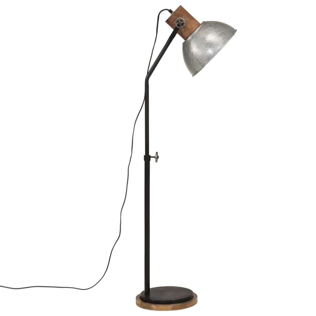 Lampada da Terra 25 W Argento Vintage 30x30x100-150 cm E27 371956