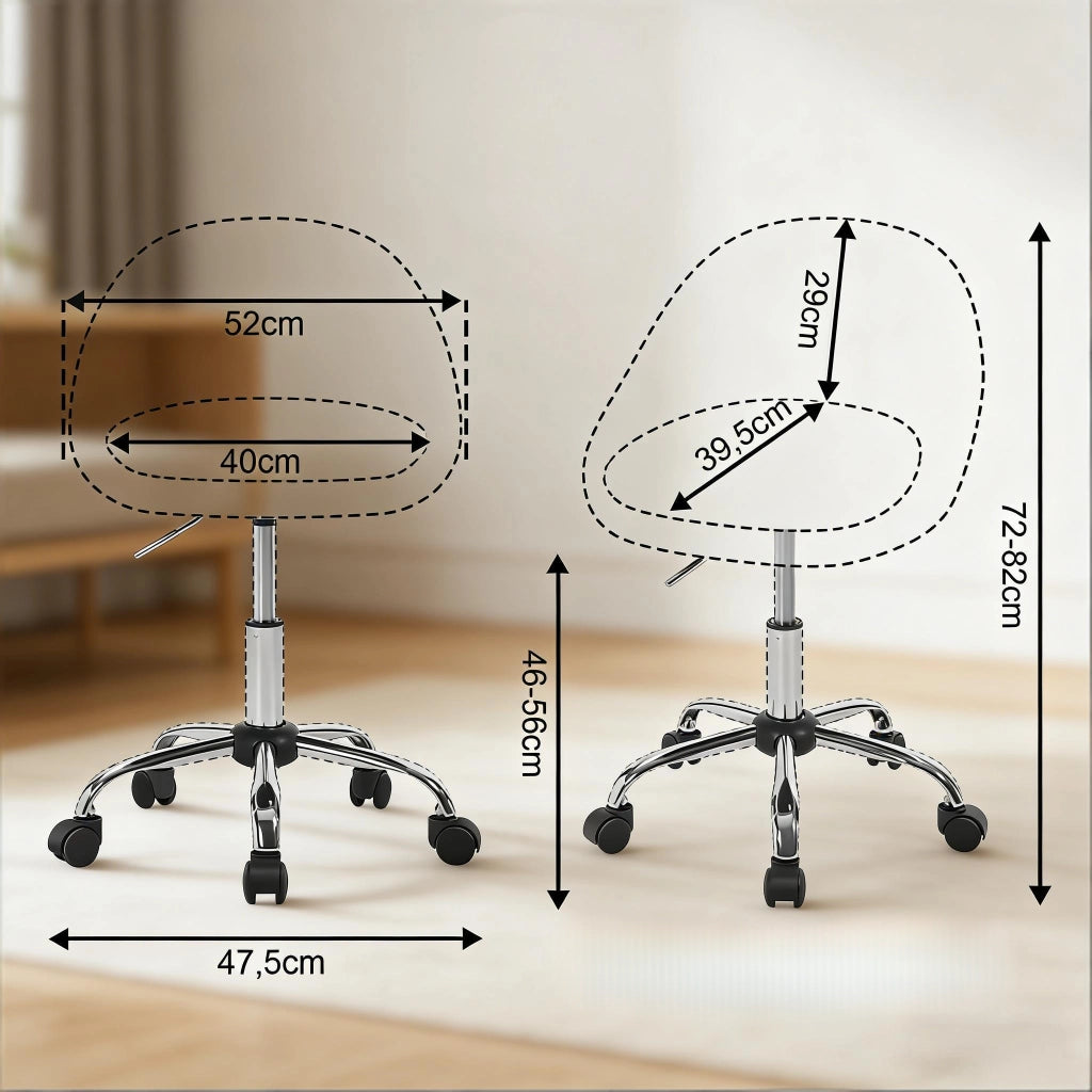 Sedia da ufficio ergonomica in velluto grigio scuro con ruote, girevole 360° e altezza regolabile