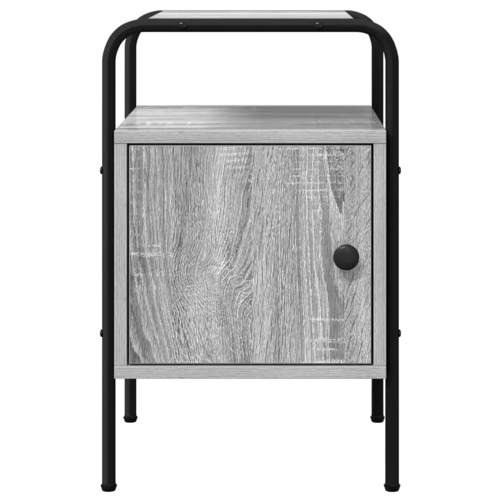 Armadio da Notte 2 pz Sonoma grigio Legno ingegnerizzato 8007594