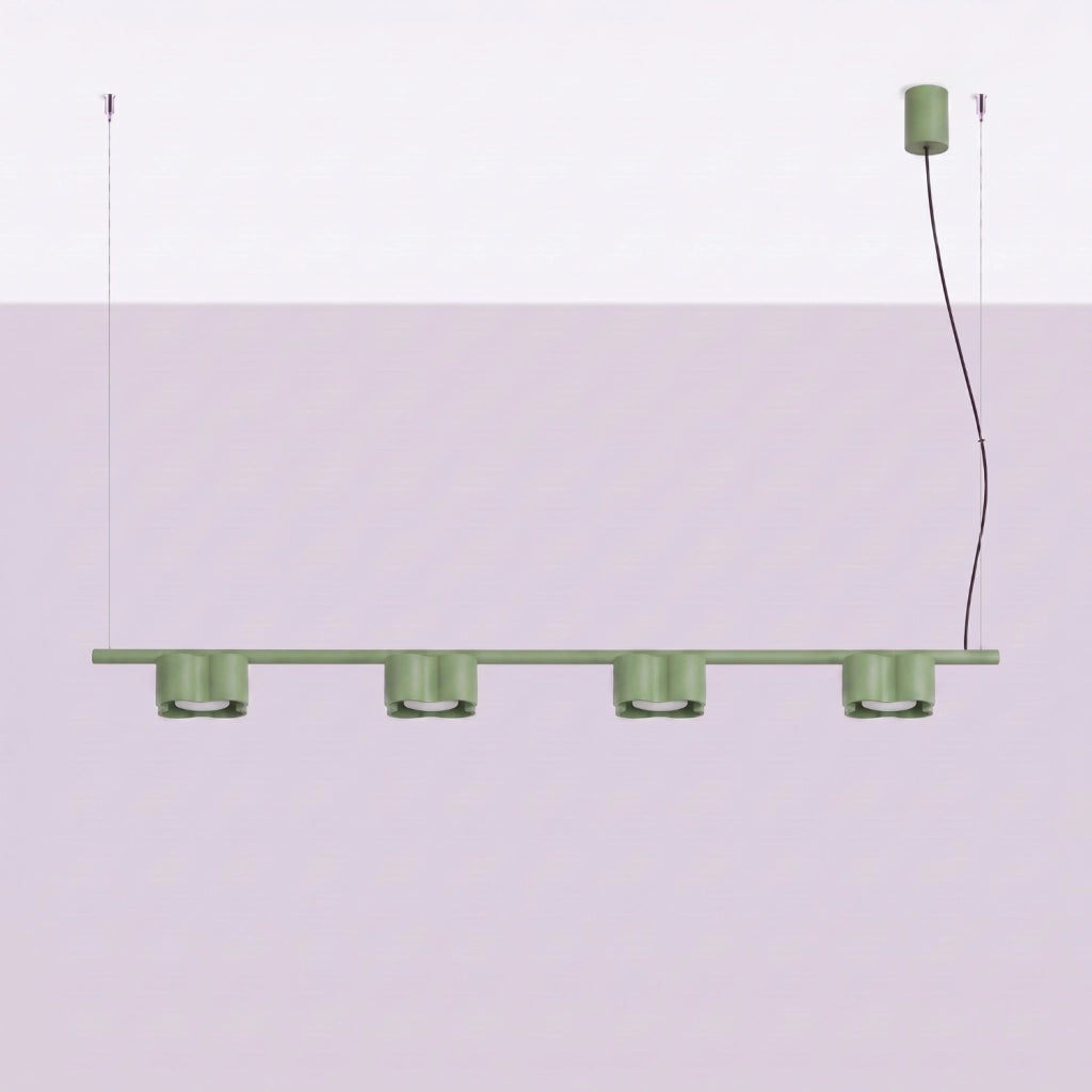 Lampadario OVIO 4 verde salvia Gx53