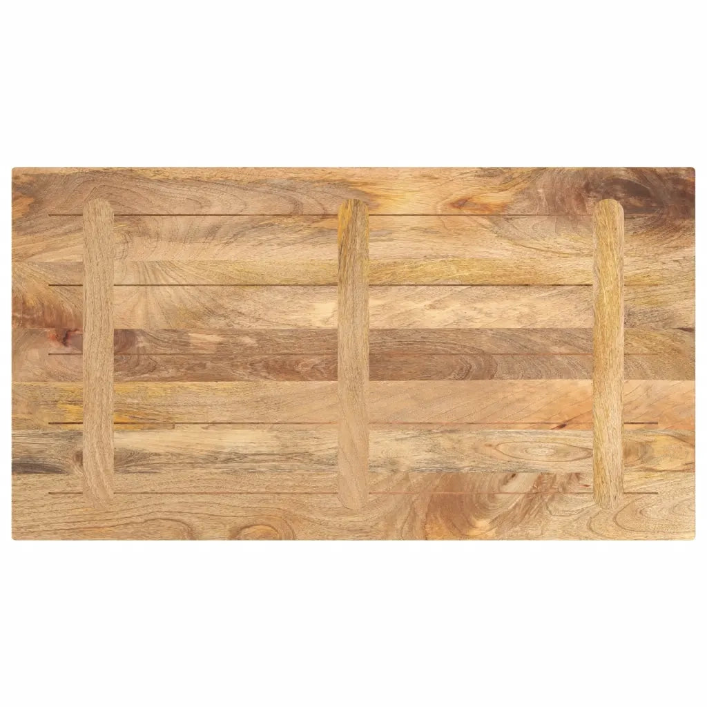 Piano per Tavolo 120x50x3,8cm Rettangolare Legno Massello Mango 371528