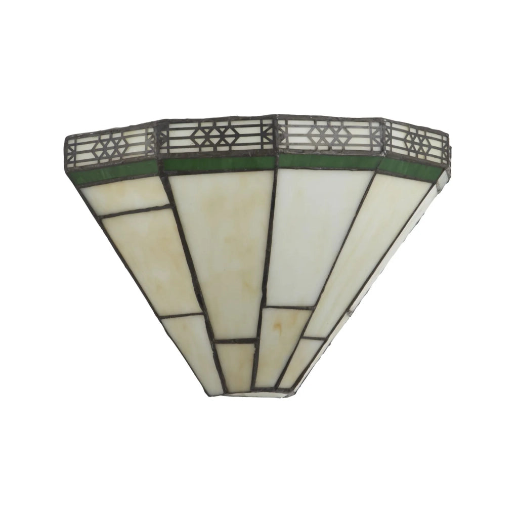 Applique Classica New York Acciaio Nero Vetro Verde 1 Luce E14
