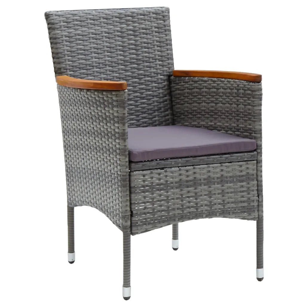 Set Mobili da Pranzo per Giardino 3 pz Grigio 3067676