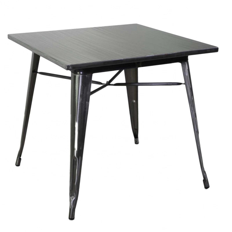 Tavolo ferro new bristol galvanizzato quadro cm 80x80h76