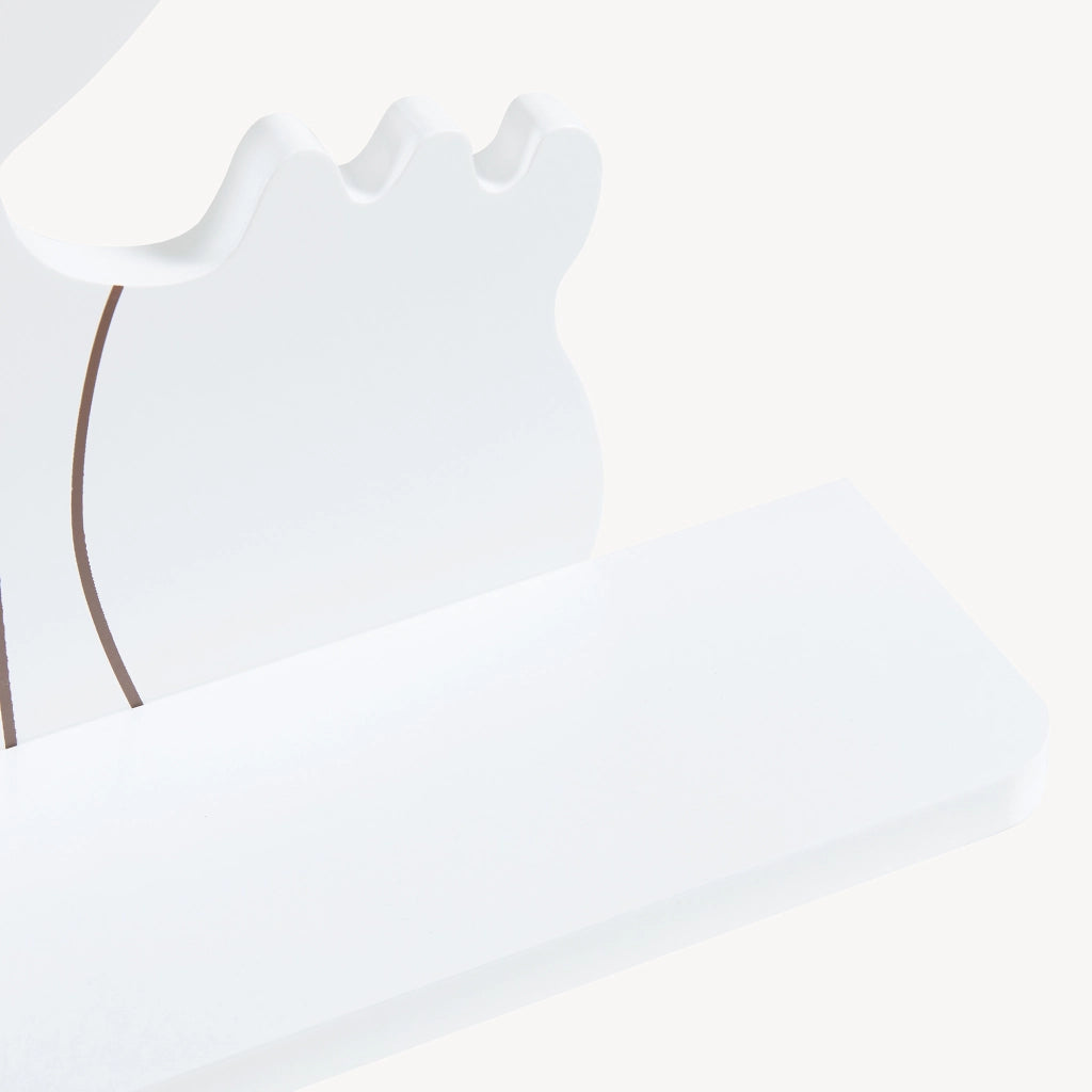 Mensola da Parete Korsør per Bambini Consolle Pensile Design Leone - Bianco [en.casa]