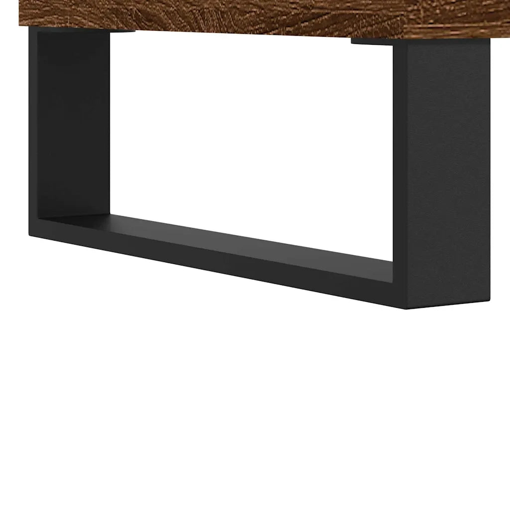 Tavolino da Salotto Rovere Fumo 60x44,5x45 cm Legno Multistrato 830961