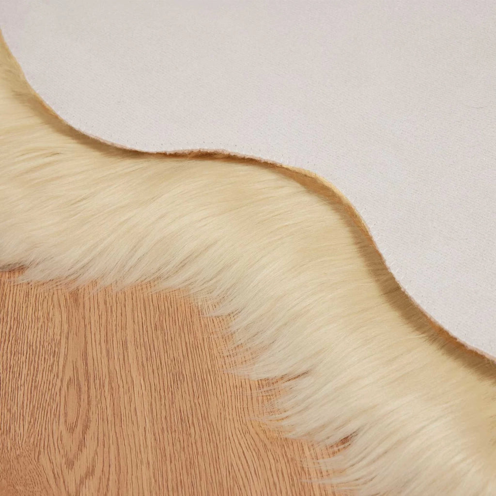 Tappeto in finta TAFALLA Crema 60 x 90 cm Poliestere 42021519