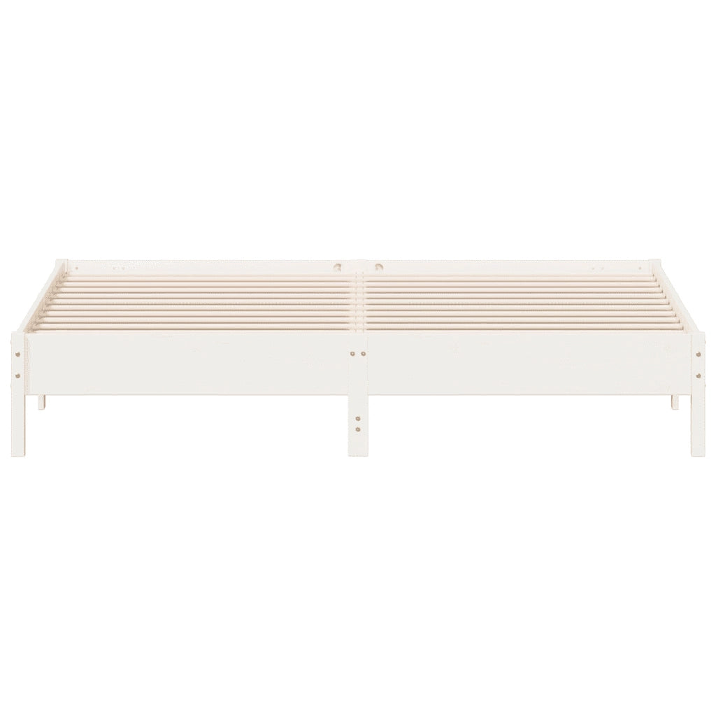 Letto senza Materasso Bianco 180x200 cm Legno Massello di Pino