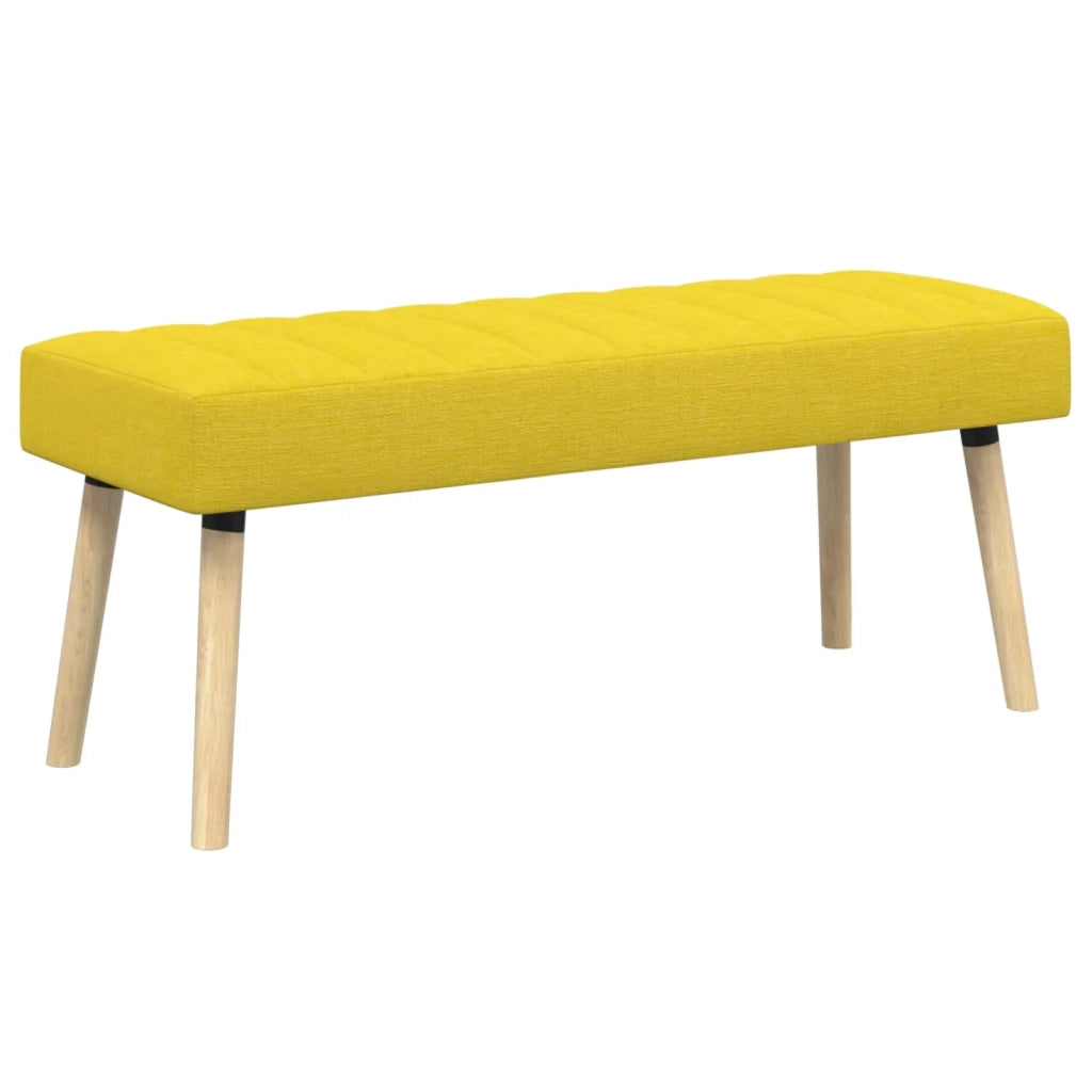 Panchina trapuntata a canale Giallo Chiaro 110 x 40 x 46 cm 42038497