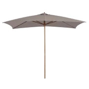 Ombrellone da Giardino 2x3 m Impermeabile, in Legno con Copertura Rimovibile in Poliestere, Grigio