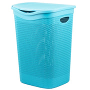 Cesto Portabiancheria da Bagno intreccio Blu Avio belli e forti 55 Litri