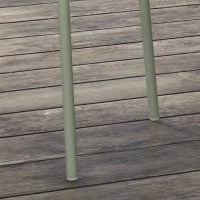 Set 4 Sedie da Giardino con Piedini Antiscivolo, in PP e Acciaio, 59x55x84 cm, Verde