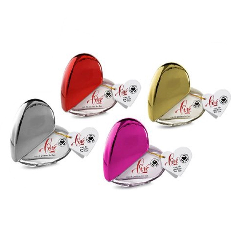 Trade Shop - Set 20pz Profumo Donna A Forma Di Cuore Eau De Parfum For Her 30ml In 4 Colori 409789 -