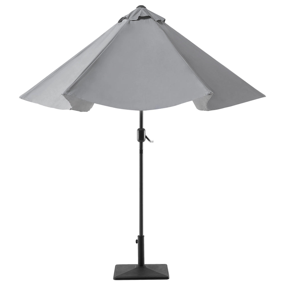 Ombrellone da giardino in tessuto grigio 230 cm resistente agli agenti atmosferici