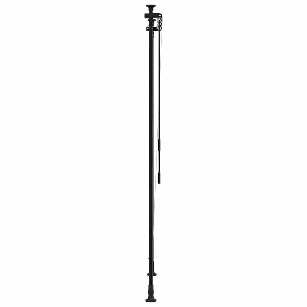 Tenda a Rullo Esterno Blu e Bianca 120x270cm Tessuto e Acciaio 368765