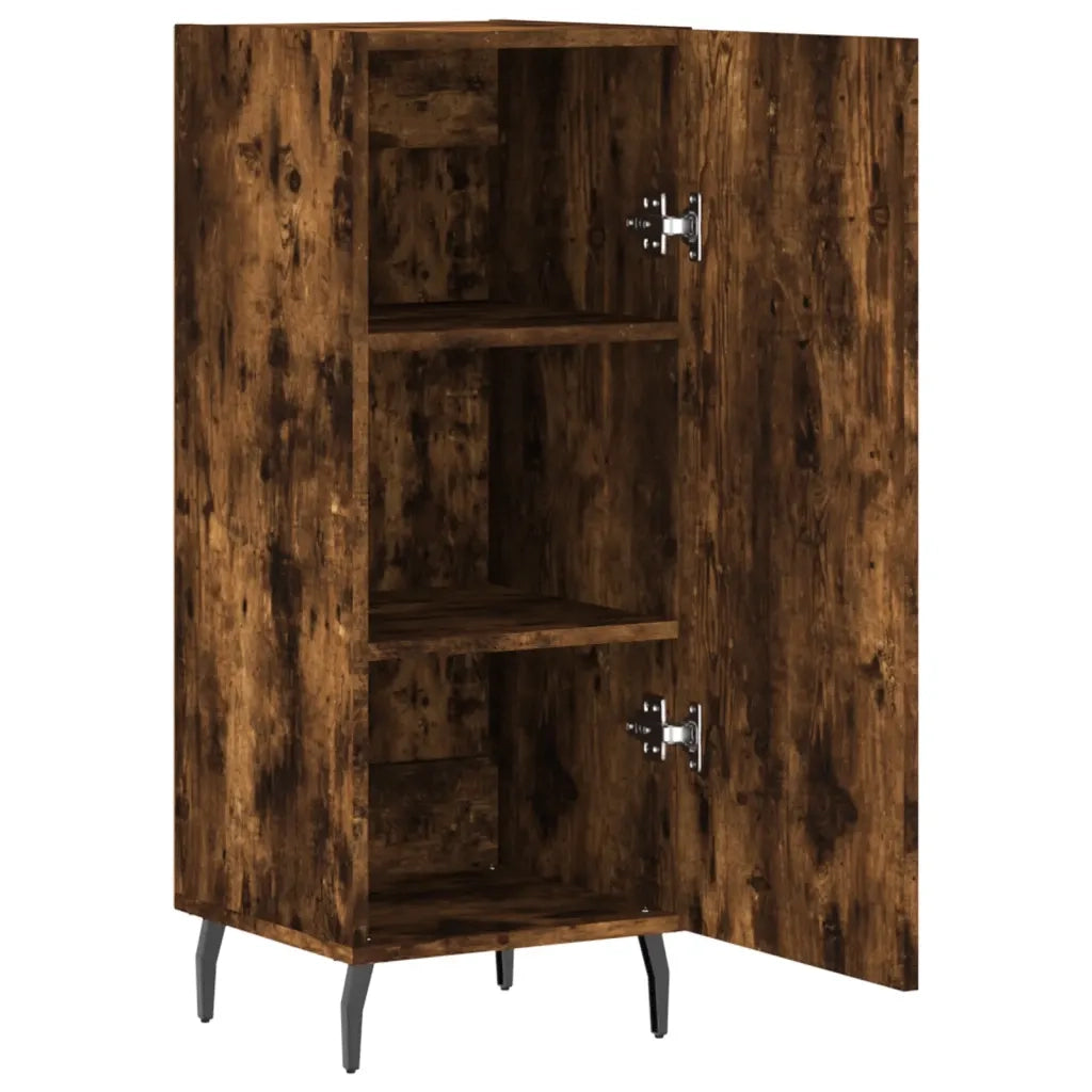 Credenza | Madia | Buffet da pranzo | Armadio da pranzo Rovere Fumo 34,5x34x90 cm in Legno Multistrato