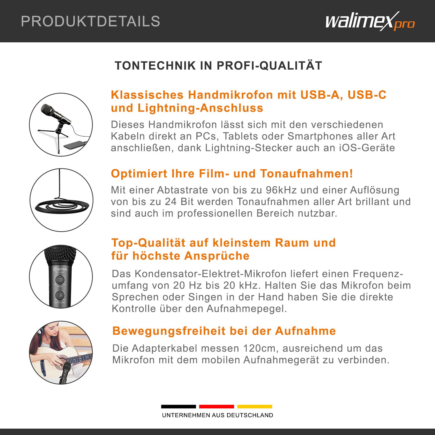 Boya HM2 Microfono palmare