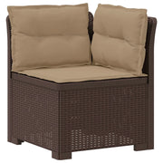 Divano da Giardino a 1 Posto con Cuscini Aspetto Rattan PP 8011838