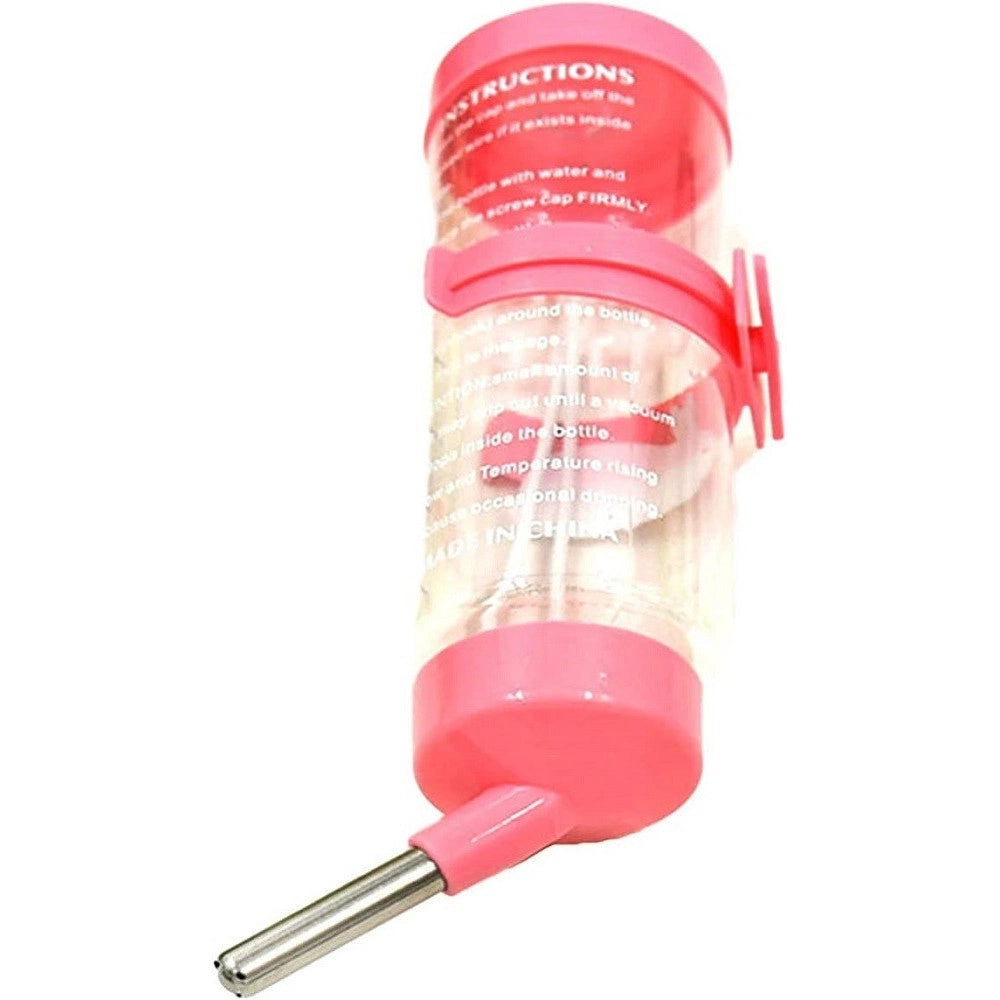 Trade Shop - Borraccia Criceti Piccoli Animali 125ml Acciaio Plastica Design Sfera Antigoccia -