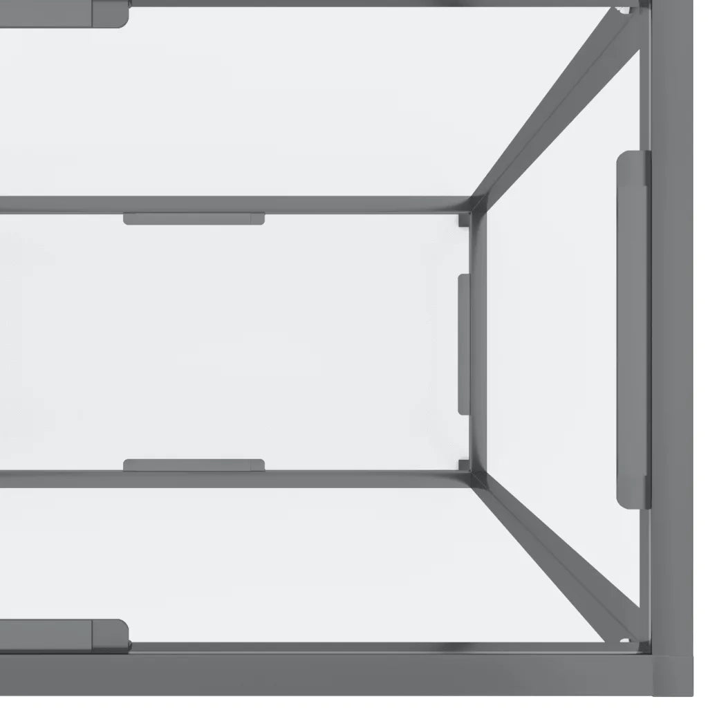 Tavolo Consolle Trasparente 160x35x75,5 cm in Vetro Temperato 331698