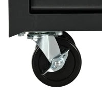 DURHAND Carrello da Officina con 7 Cassetti, Serratura con Chiavi, Ruote e Maniglia, 69x33x75cm, Nero