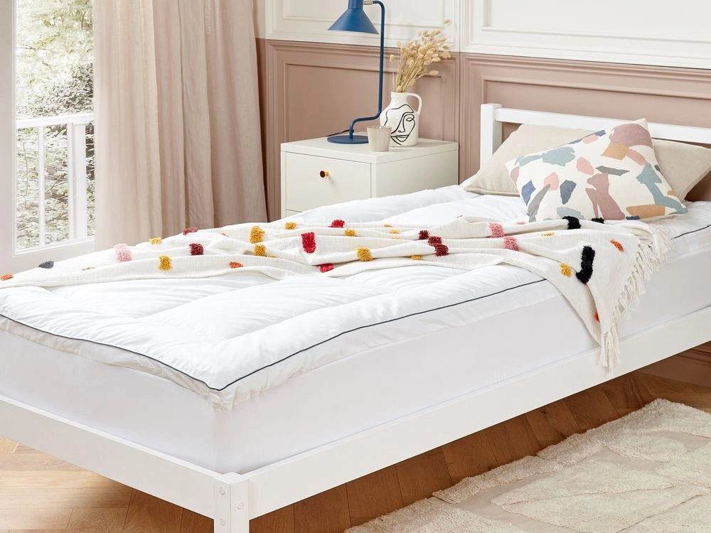 Materasso topper 90x200 cm in cotone Japara e microfibra morbido classico tessuto poliestere