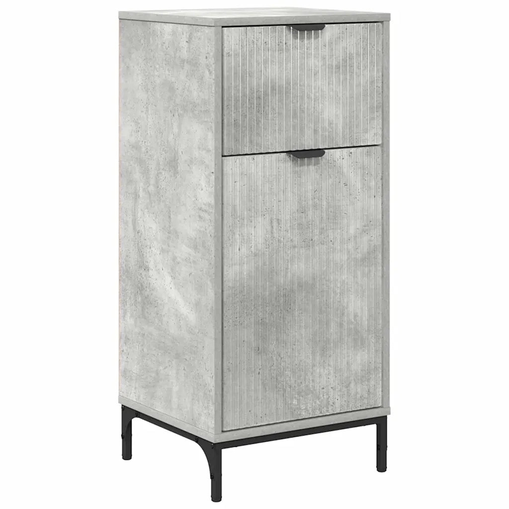 Mobile da Bagno | Armadio da bagno con cassetto Grigio cemento 39,5 x 36 x 88 cm