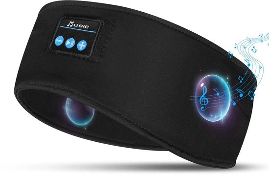 Cuffie da sonno wireless - Bluetooth 5.0 - Alta definizione stereo - Nero - Adatte per il sonno - Modello con cuffia per la testa