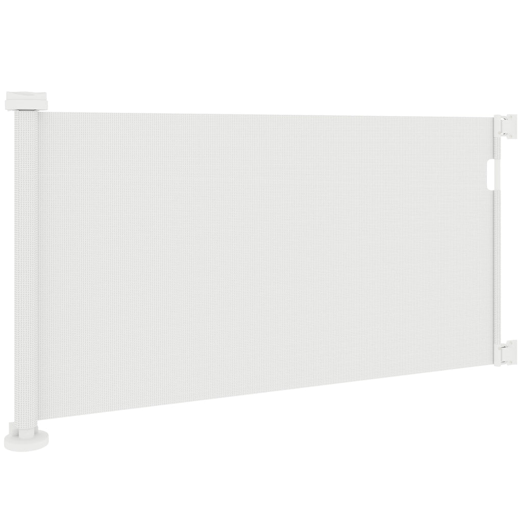 Barriera di sicurezza per cani retrattile con chiusura ¨C zephmum ¨C 142x10x87 cm bianco