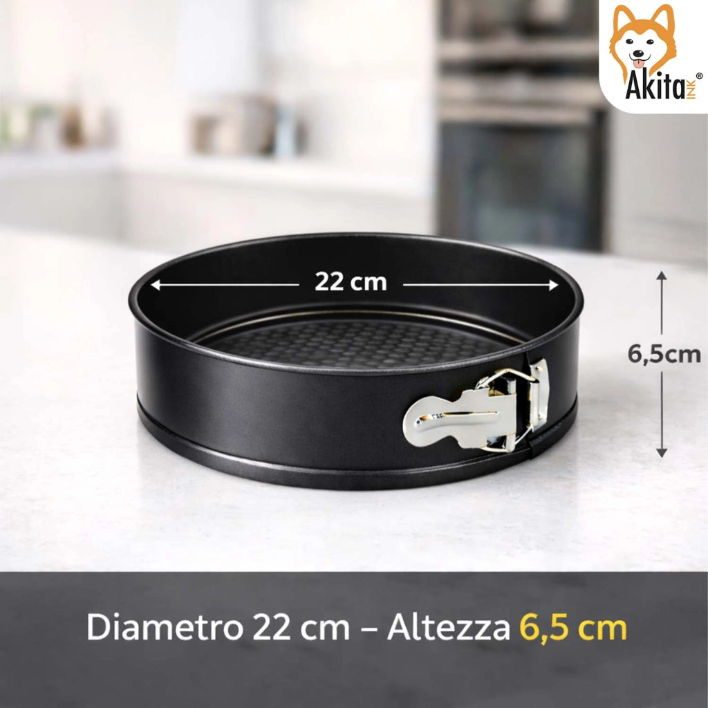 Akitaink Stampo Torta a Cerniera 22 cm Antiaderente