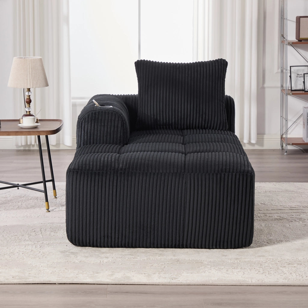 DIVANO Compatto 158x93x61 cm in Corduroy Nero