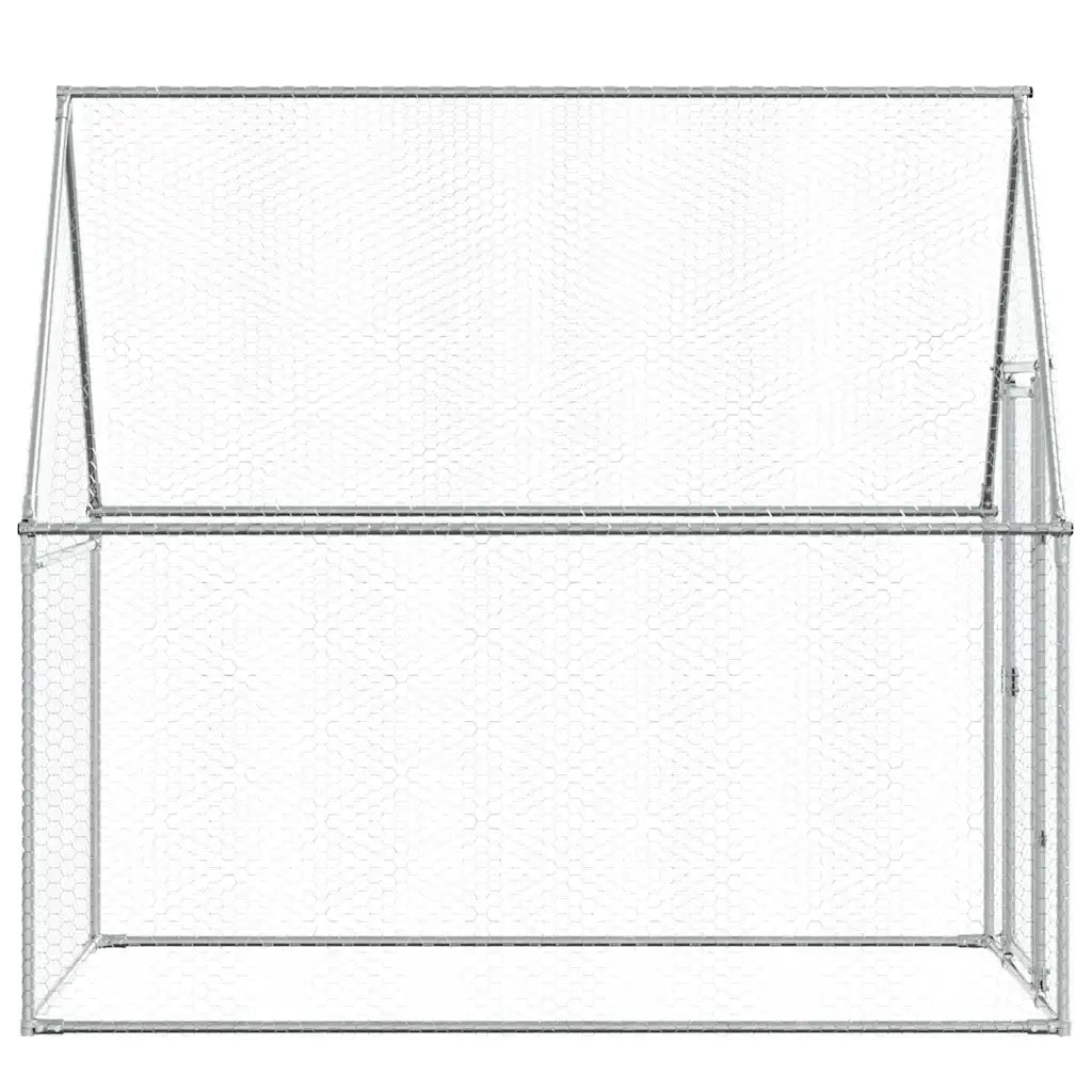 Gabbia per Polli Argento 200x100x190 cm in Acciaio Zincato 172550