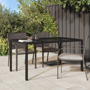 Tavolo da Pranzo da Giardino Nero 150x90x75 cm Polyrattan