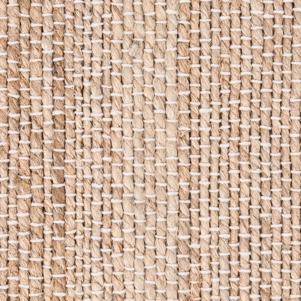 Tappeto beige e verde in juta 80 x 300 cm Rettangolare Tessuto Stile rustico Soggiorno Camera da letto