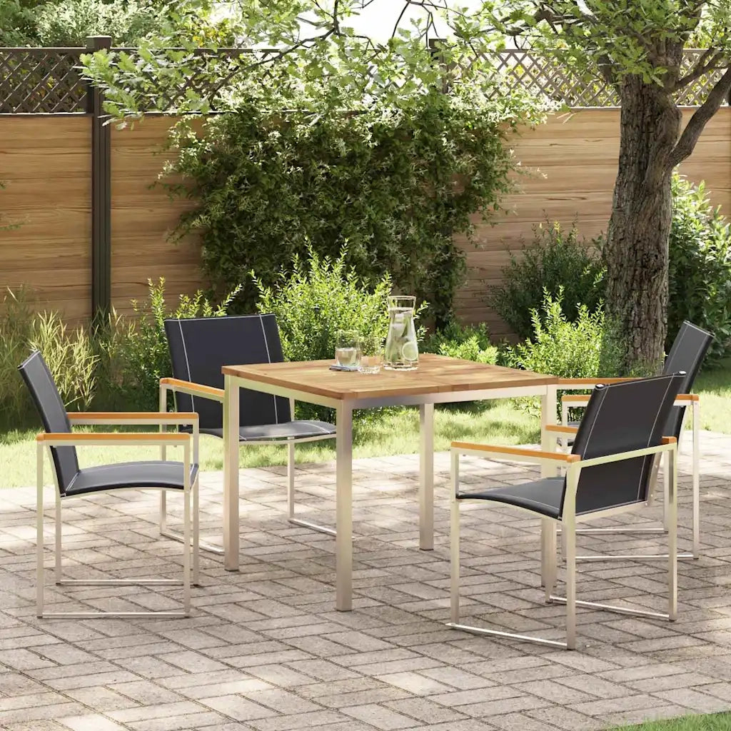 Set da Pranzo per Giardino 5 pcs Legno di Acacia Massello 3334814