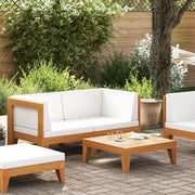 Set Divani da Giardino 2 pz con Cuscini in Massello d'Acacia 312146