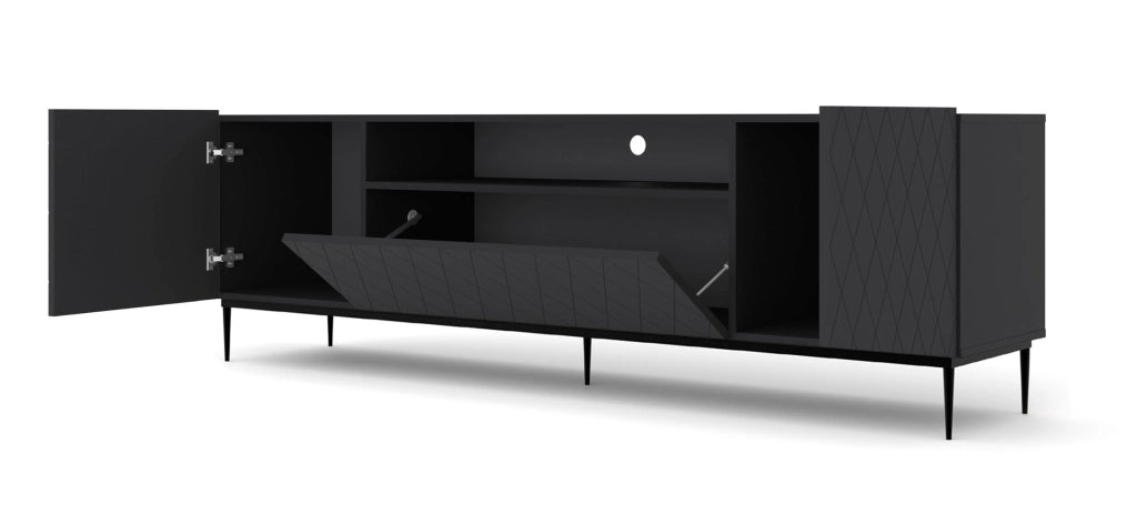 COLLEZIONE MOBILI DIUNA RTV2D1K 193 NERO OPACO MONTATURA NERA
