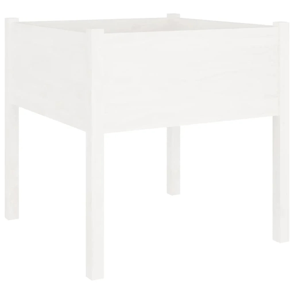 Fioriera aiuola rialzata fioriera aiuola giardino terrazza set da 2 70 x 70 x 70 cm legno di pino massiccio bianco 02_0039003