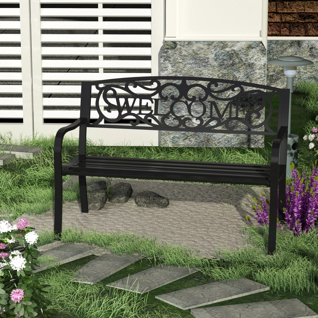 Panchina da Giardino 2 Posti ¨C Zephmum ¨C Metallica Antracite