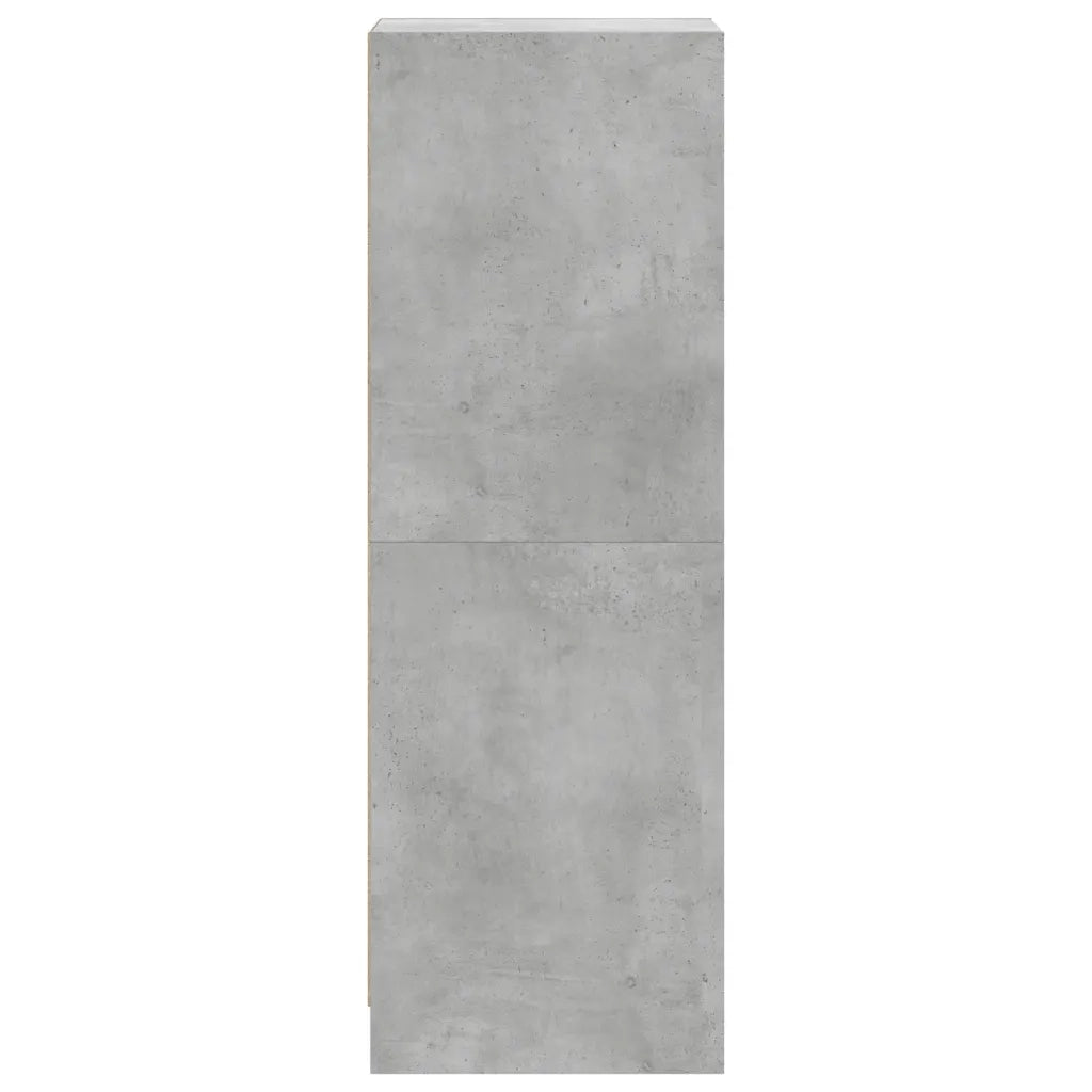 Credenza con Ante in Vetro Grigio Cemento 35x37x109 cm