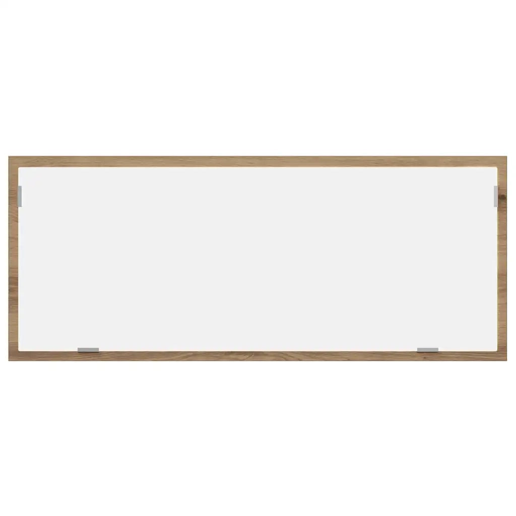 vidaXL Specchio Bagno LED Rovere Artigianale 100x8,5x37 cm Multistrato