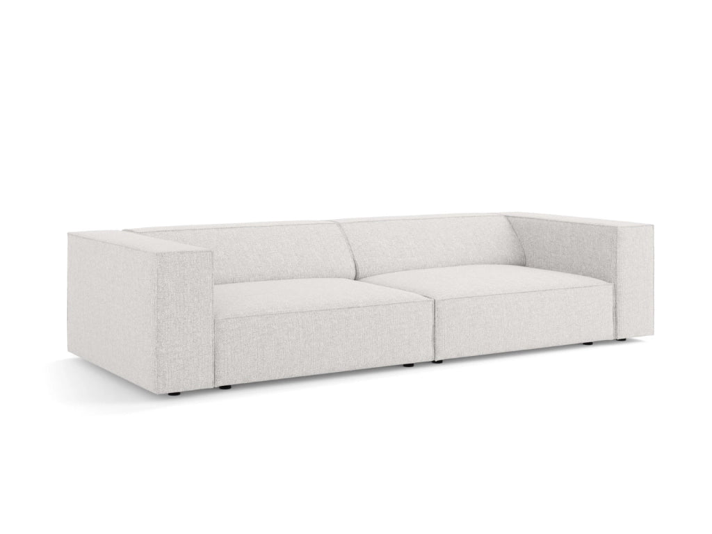 Cosmopolitan Design - Divano "Arendal" 4 posti in ciniglia grigio chiaro 