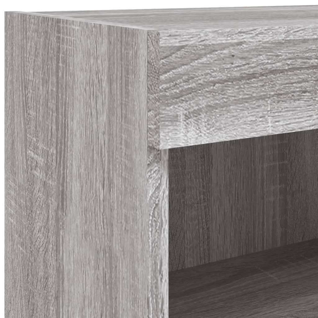Mobile TV multimediale scaffale TV credenza mobile TV sala da pranzo soggiorno camera da letto con illuminazione a LED 8 pezzi legno ingegnerizzato Sonoma grigio 02_0029483